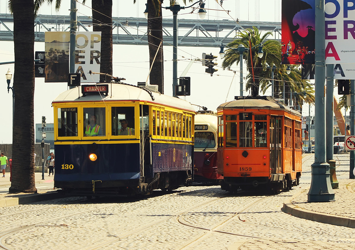 Сан-Франциско, область залива, Jewett Muni Type B № 130; Сан-Франциско, область залива, OM Peter Witt № 1859