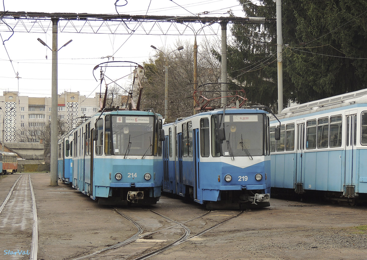 Винница, Tatra KT4SU № 214; Винница, Tatra KT4SU № 219