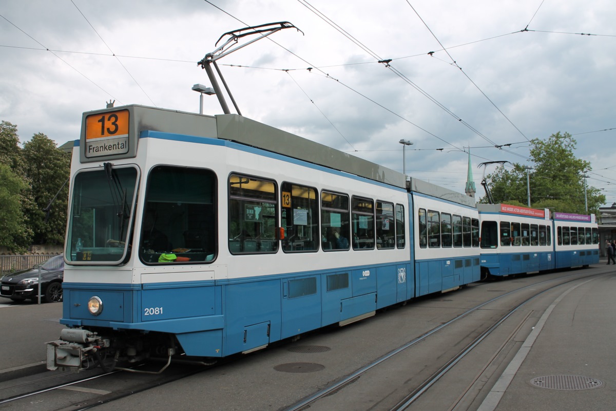 Цюрих, SWP/SIG/BBC Be 4/6 "Tram 2000" № 2081