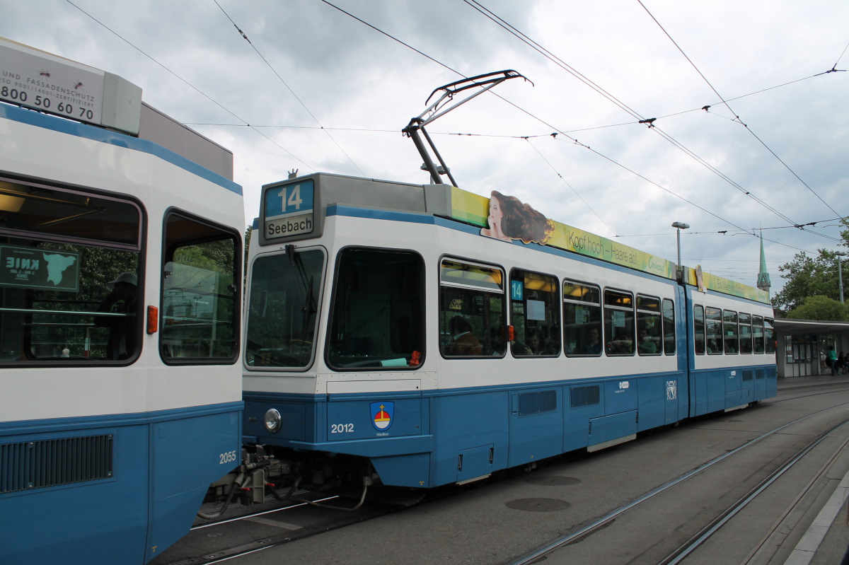 Цюрих, SWS/SWP/BBC Be 4/6 "Tram 2000" № 2012