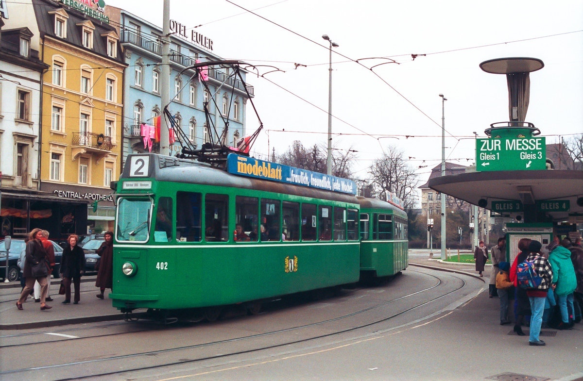 Basel, SWP/BBC Ce 4/4 # 402; Basel, FFA/SWP B4 # 1404