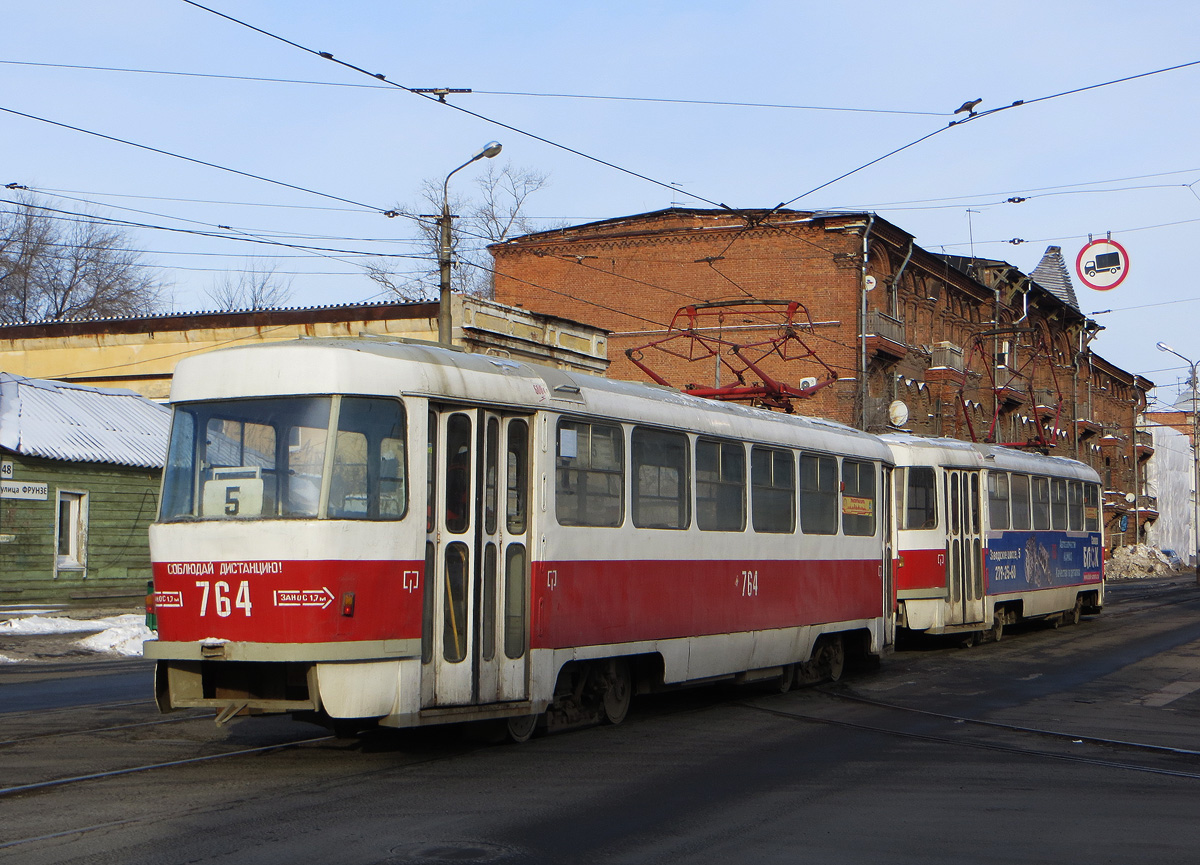 Самара, Tatra T3SU (двухдверная) № 764