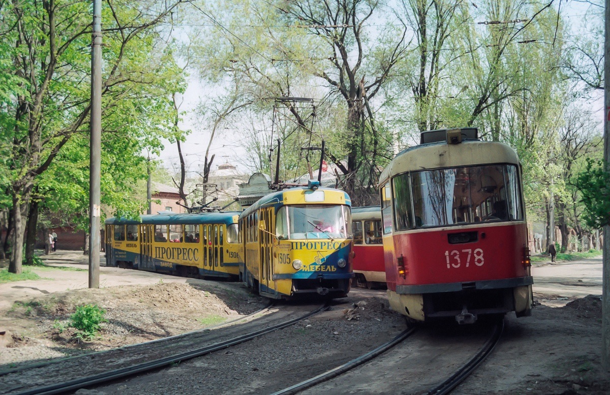 Днепр, Tatra T3SU № 1305; Днепр, Tatra T3SU № 1378; Днепр — Исторические фотографии: Серии иностранных авторов