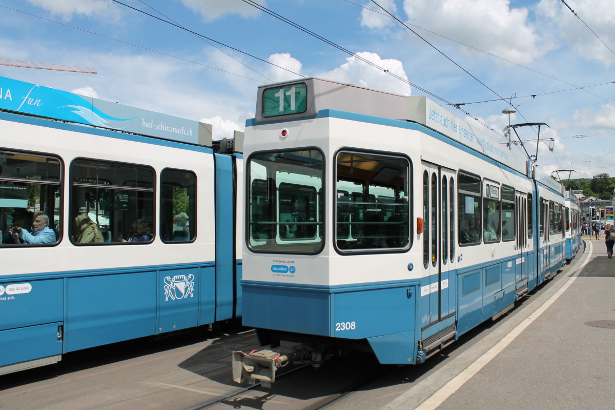 Цюрих, SWS/SWP/BBC Be 4/6 "Tram 2000" (без кабины) № 2308