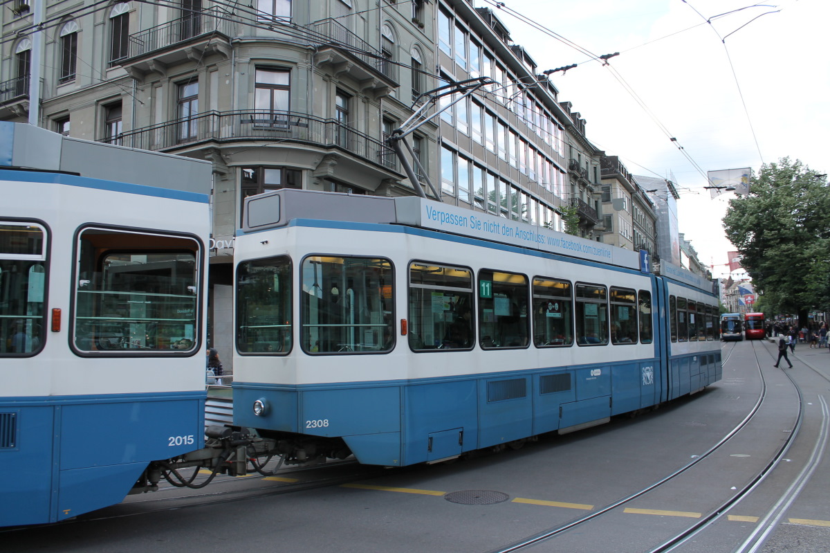 Zürich, SWS/SWP/BBC Be 4/6 "Tram 2000" (without cab) — 2308