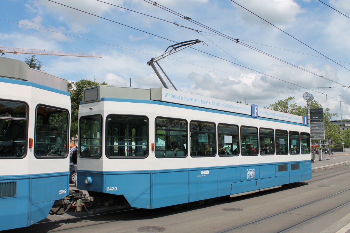 Zurich, SWP/SIG/ABB Be 2/4 "Tram 2000 Pony" № 2430