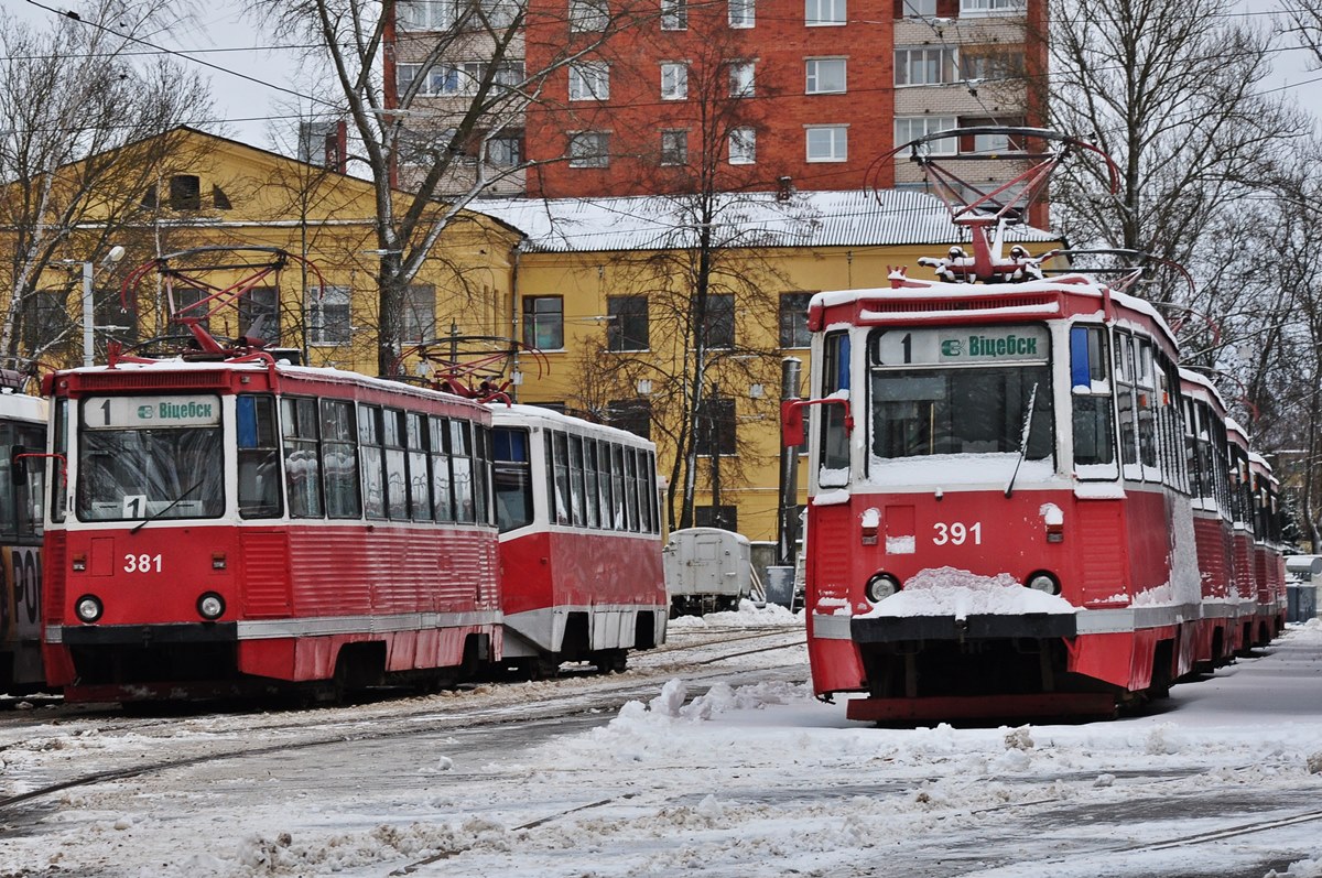 Витебск, 71-605 (КТМ-5М3) № 381; Витебск, 71-605 (КТМ-5М3) № 391