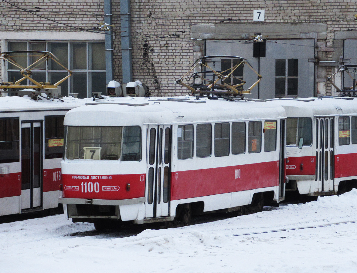 Самара, Tatra T3SU (двухдверная) № 1100; Самара — Северное трамвайное депо