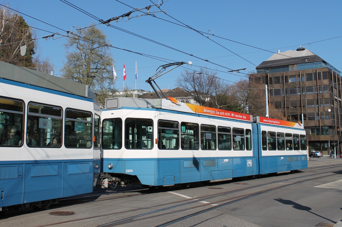 Цюрих, SWS/SWP/BBC Be 4/6 "Tram 2000" (без кабины) № 2305