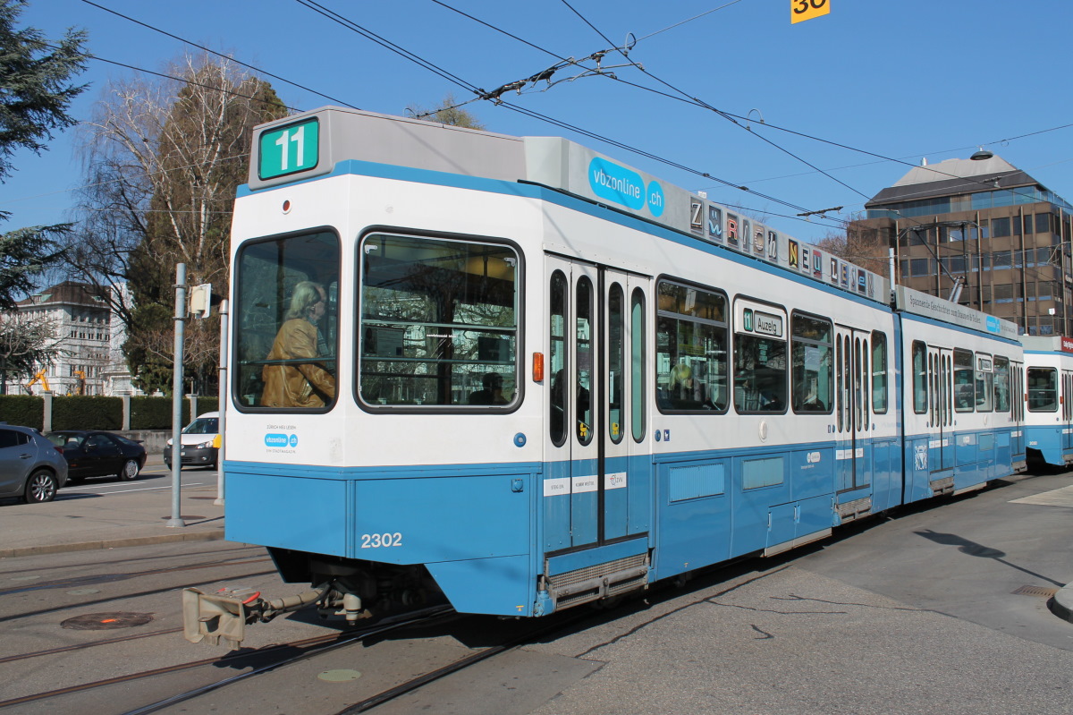 Цюрих, SWS/SWP/BBC Be 4/6 "Tram 2000" (без кабины) № 2302