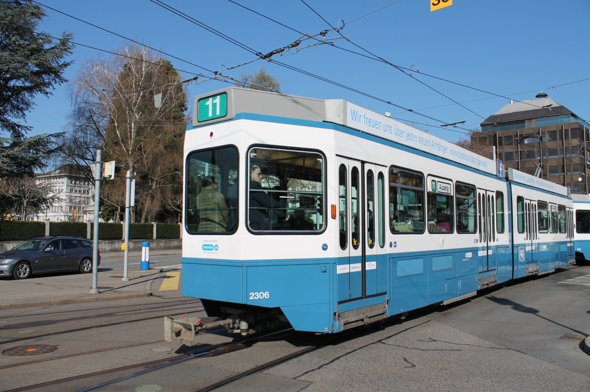 Цюрих, SWS/SWP/BBC Be 4/6 "Tram 2000" (без кабины) № 2306