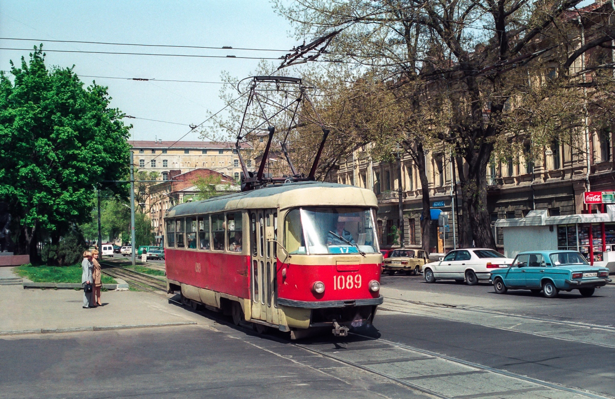 Днепр, Tatra T3SU (двухдверная) № 1089; Днепр — Исторические фотографии: Серии иностранных авторов