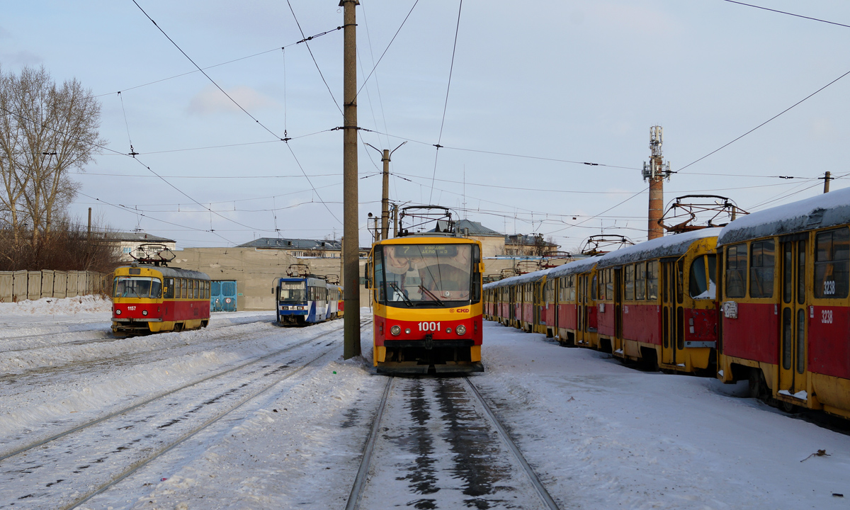 Барнаул, Tatra T3SU № 1157; Барнаул, Tatra B3DM КВР Барнаул № 1181; Барнаул, Tatra T6B5SU № 1001