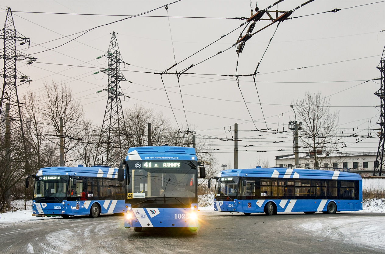 Санкт-Петербург, Тролза-5265.08 «Мегаполис» № 1025; Санкт-Петербург — Конечные станции и разворотные кольца