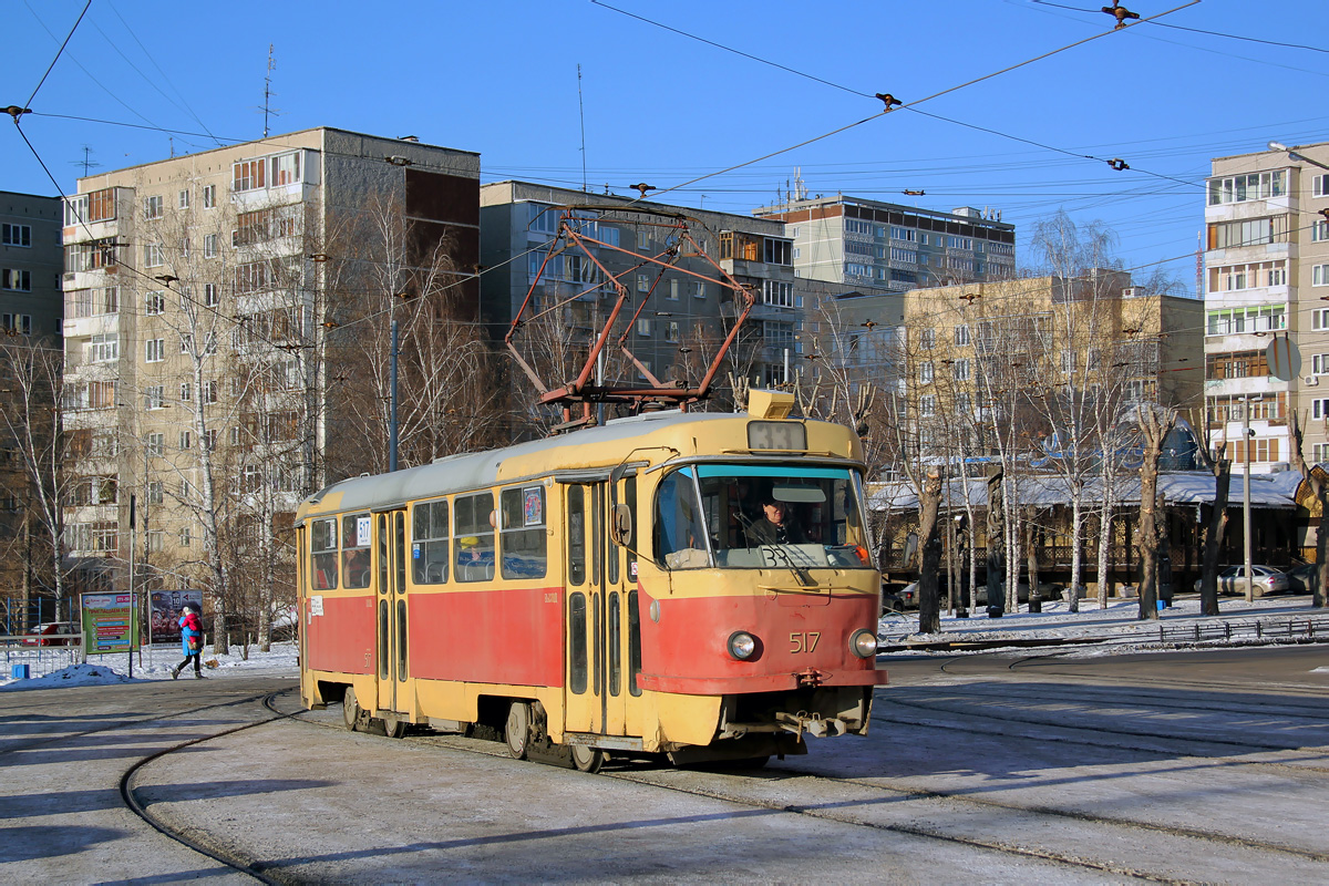 Екатеринбург, Tatra T3SU (двухдверная) № 517