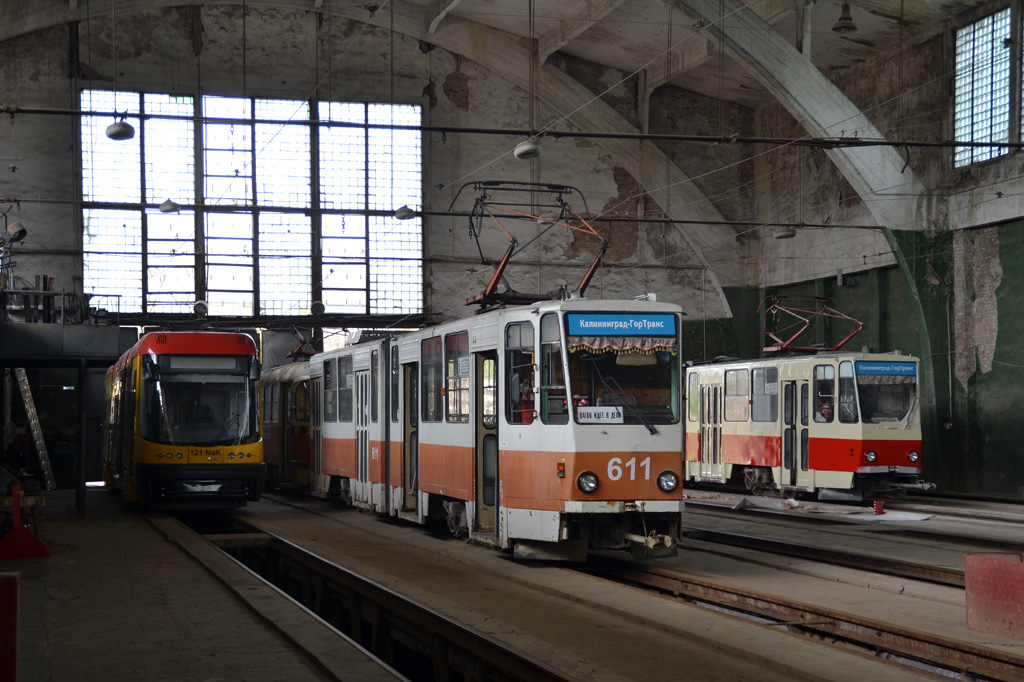 Калининград, PESA Swing 121NaK № 1201; Калининград, Tatra KT4D № 611