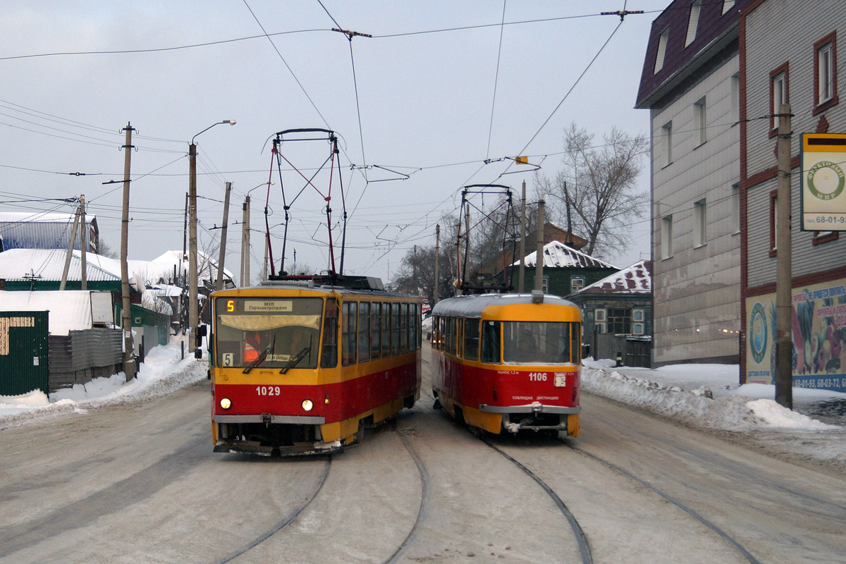 Барнаул, Tatra T6B5SU № 1029; Барнаул, Tatra T3SU № 1106