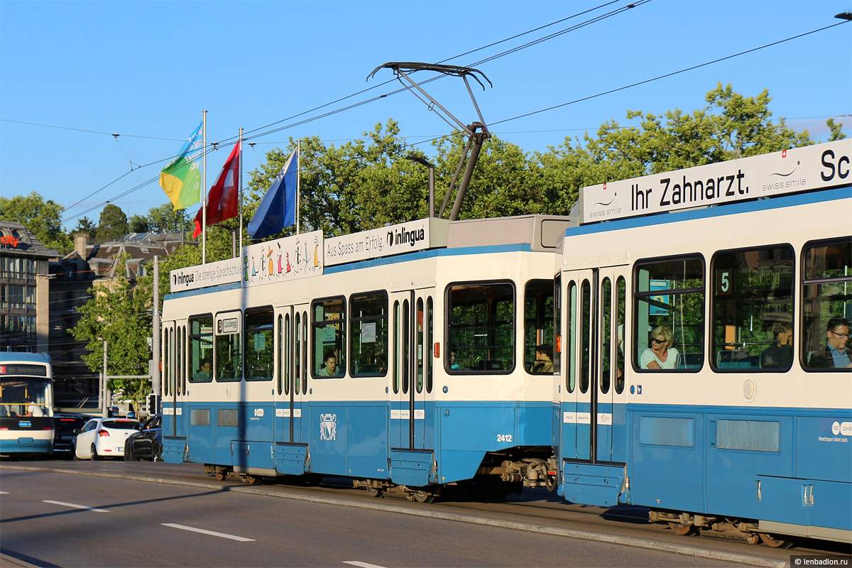 Цюрих, SWP/SIG/BBC Be 2/4 "Tram 2000 Pony" № 2412