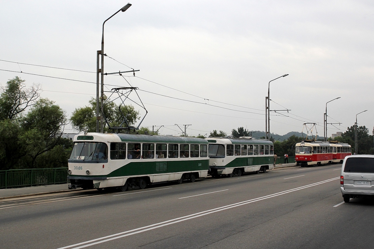Пхеньян, Tatra T4D № 3046; Пхеньян, Tatra T3 № 1178