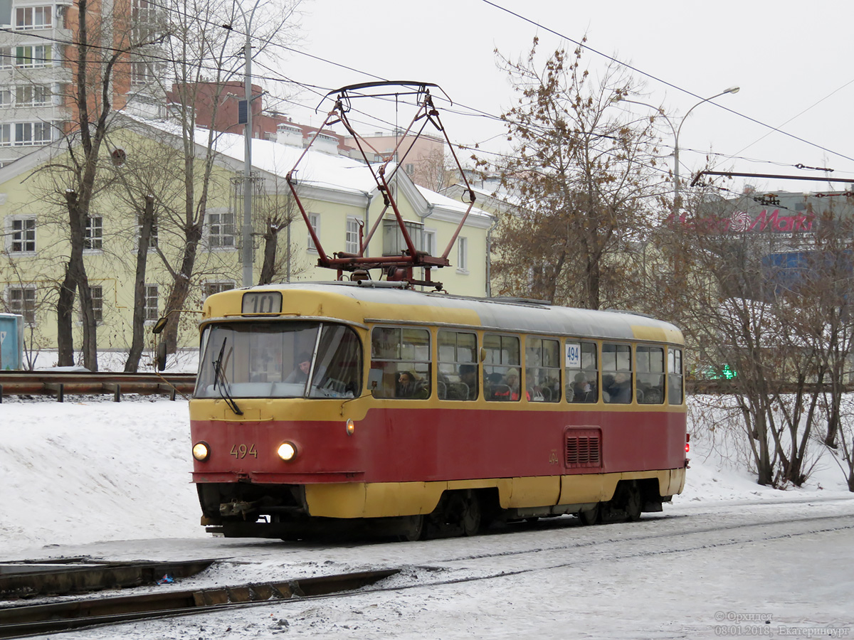 Yekaterinburg, Tatra T3SU (2-door) № 494