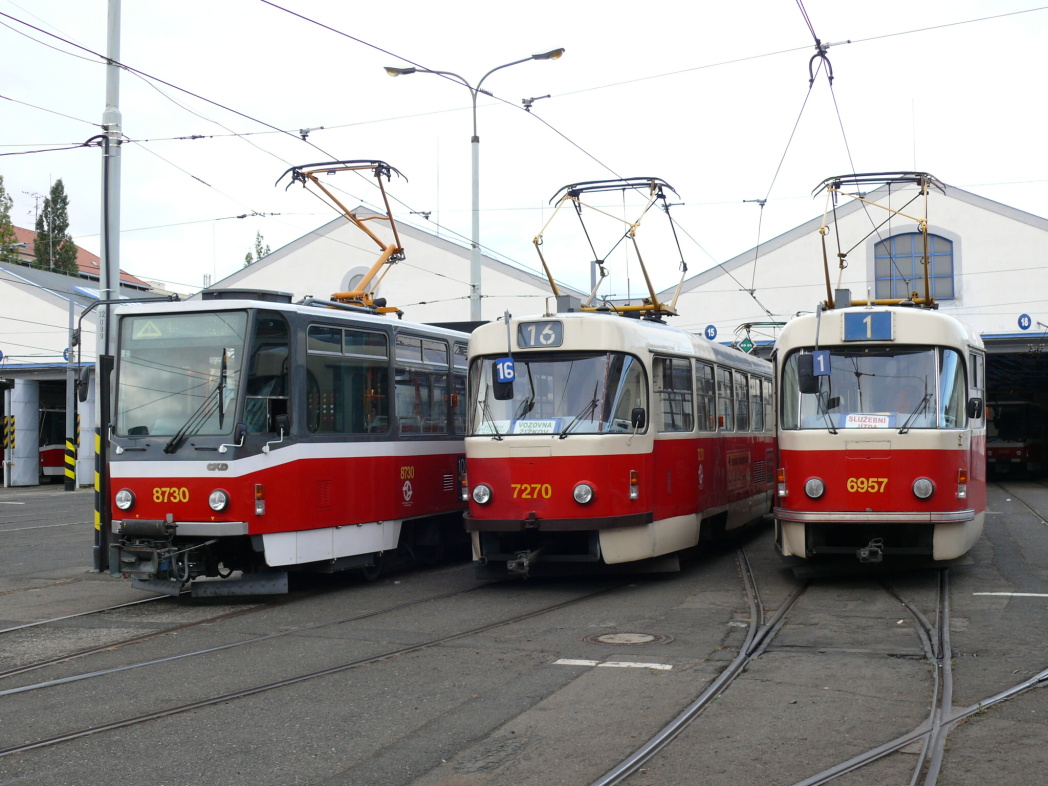 Прага, Tatra T6A5 № 8730; Прага, Tatra T3SUCS № 7270; Прага, Tatra T3 № 6957 Прага, Tatra T6A5 № 8730; Прага, Tatra T3SUCS № 7270; Прага, Tatra T3 № 6957