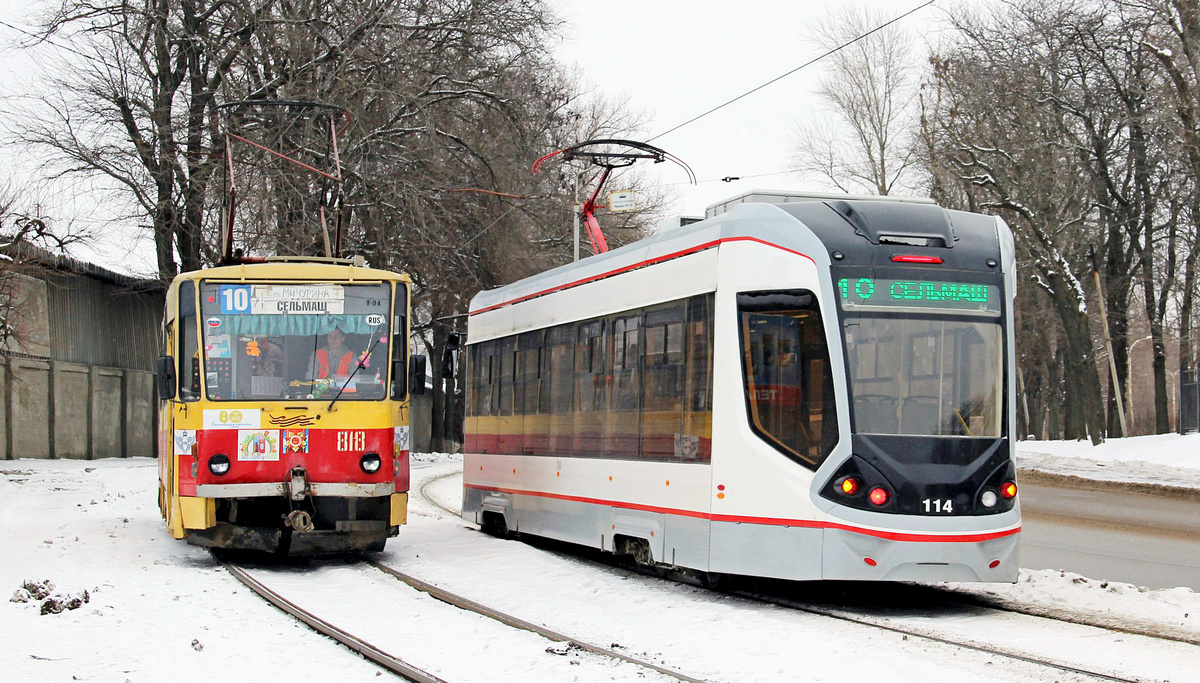 Ростов-на-Дону, Tatra T6B5SU № 818; Ростов-на-Дону, 71-911E «City Star» № 114