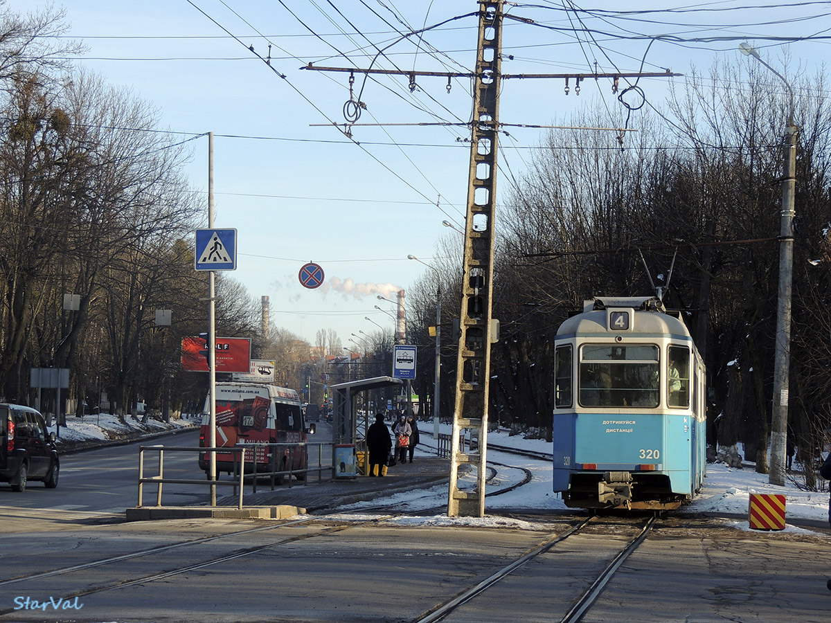 Vinnytsia, SWS/SIG/BBC Be 4/6 "Mirage" # 320; Vinnytsia — Tramway Lines and Infrastructure