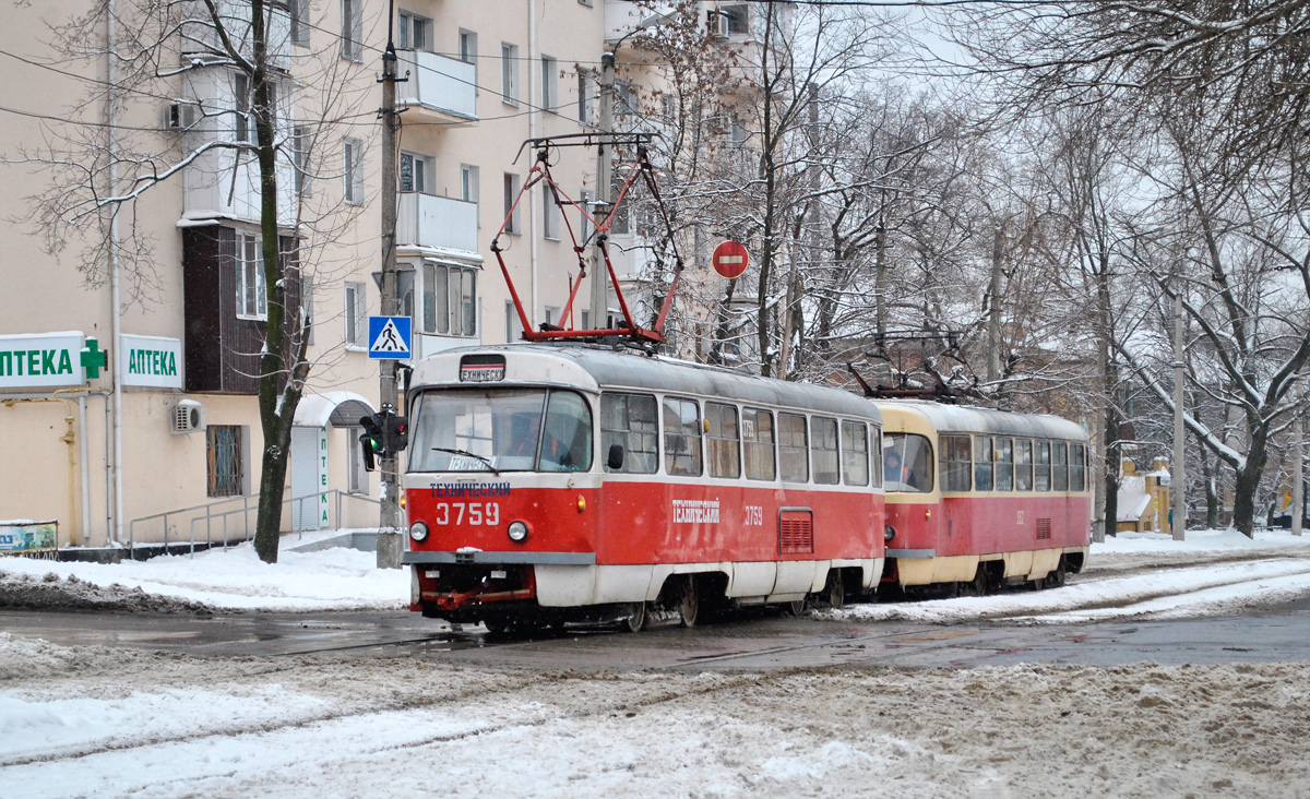 Донецк, Tatra T3SU (двухдверная) № 3759 (Т-759); Донецк, Tatra T3SU № 952