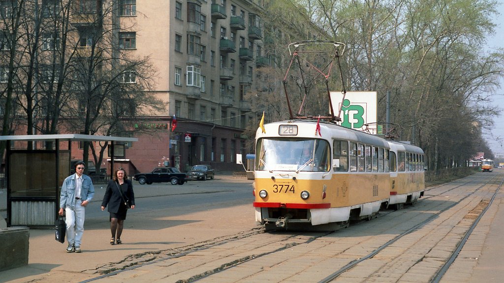 Москва, Tatra T3SU № 3774