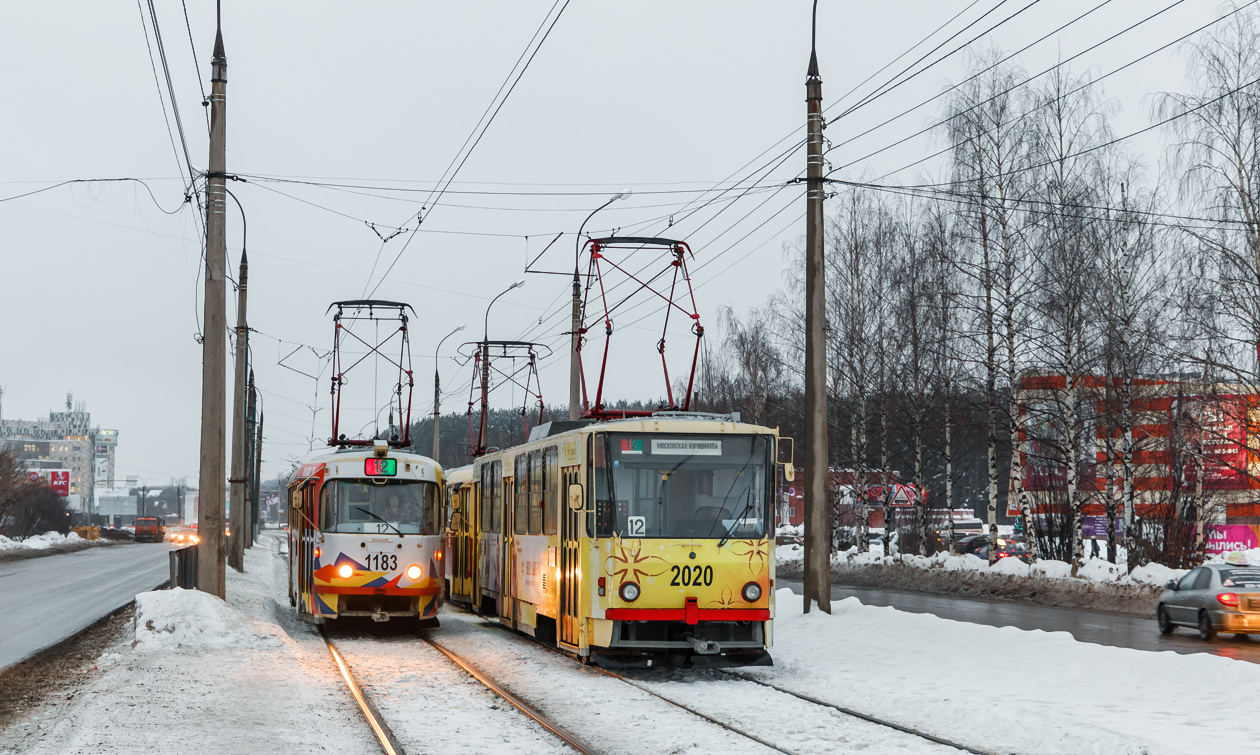 Ижевск, Tatra T3K № 1183; Ижевск, Tatra T6B5SU № 2020