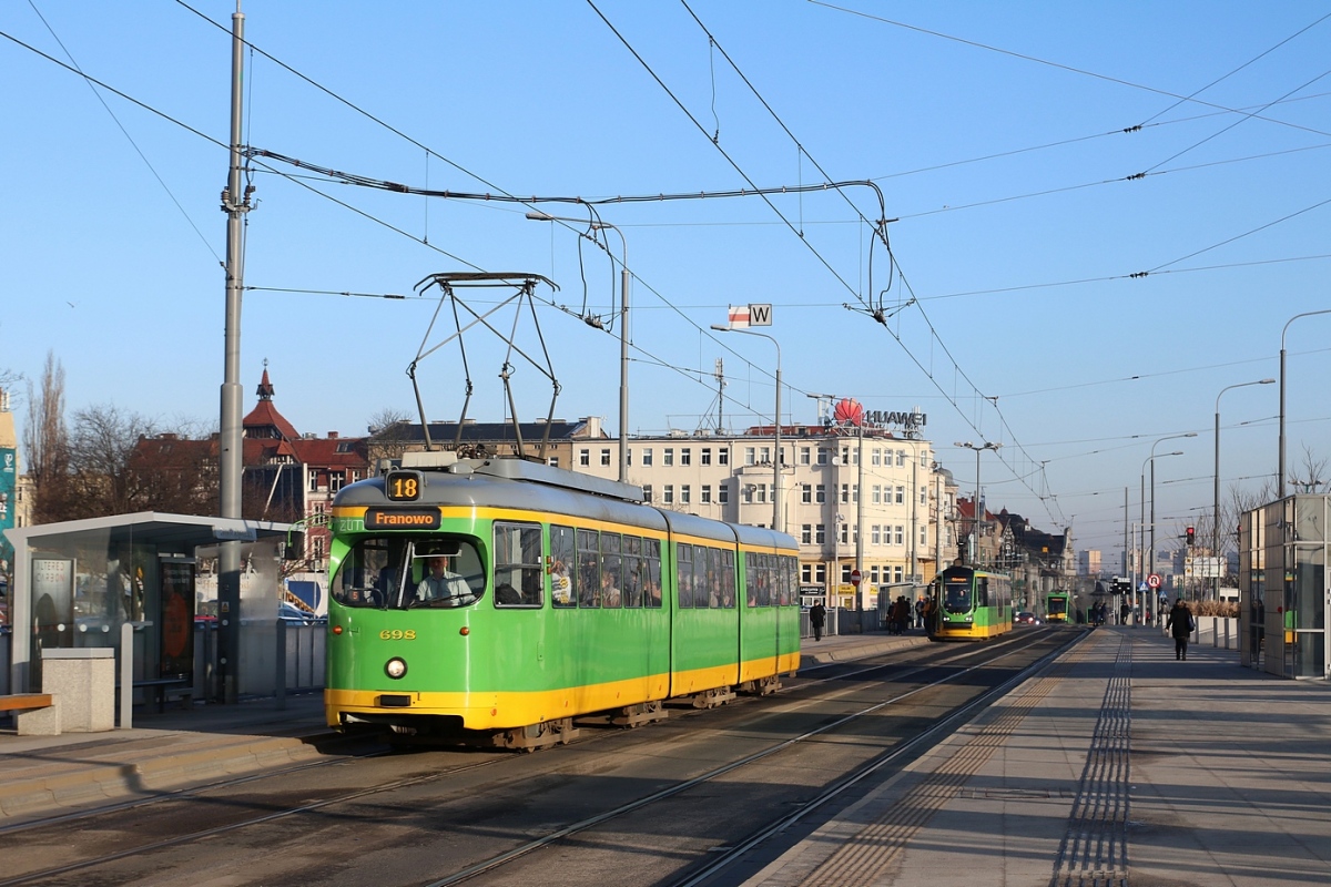Познань, Duewag GT8 № 698