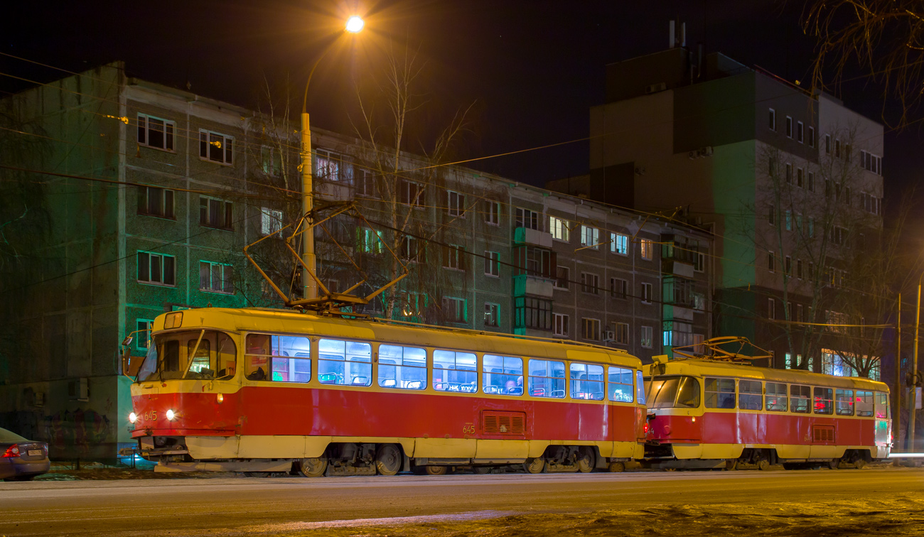 Екатеринбург, Tatra T3SU (двухдверная) № 645; Екатеринбург, Tatra T3SU (двухдверная) № 644