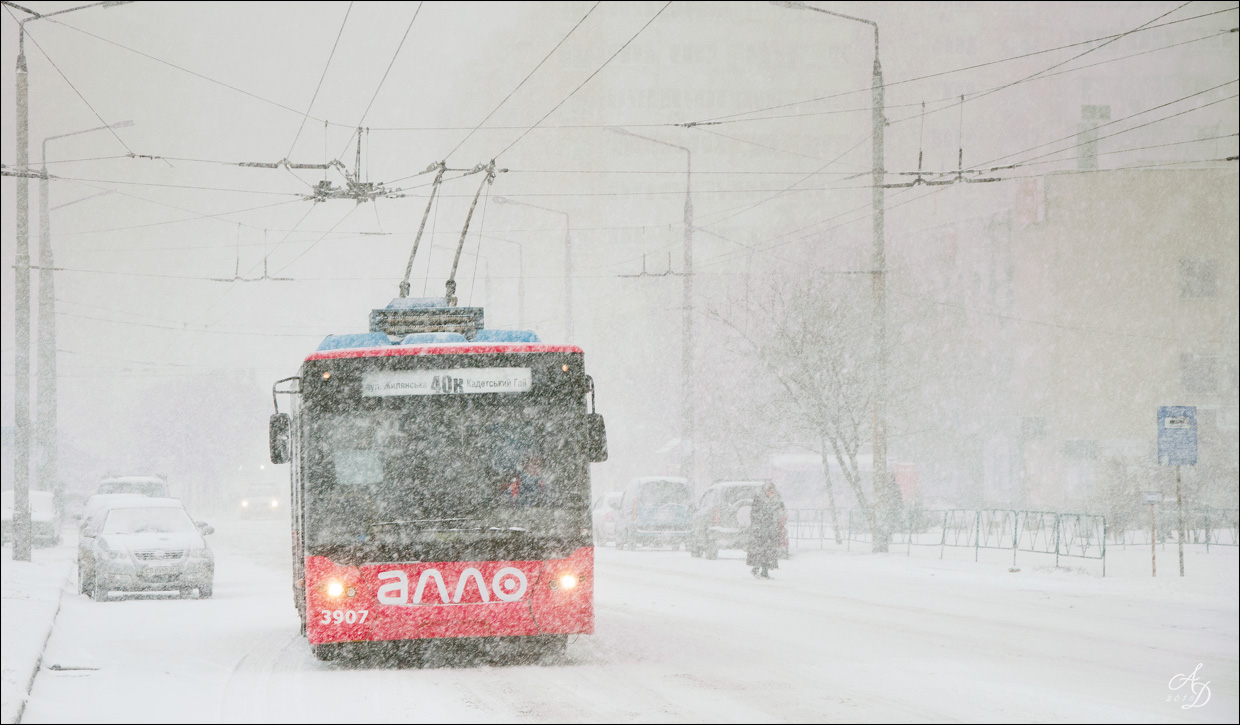 Киев, ЛАЗ E183D1 № 3907 Киев, ЛАЗ E183D1 № 3907