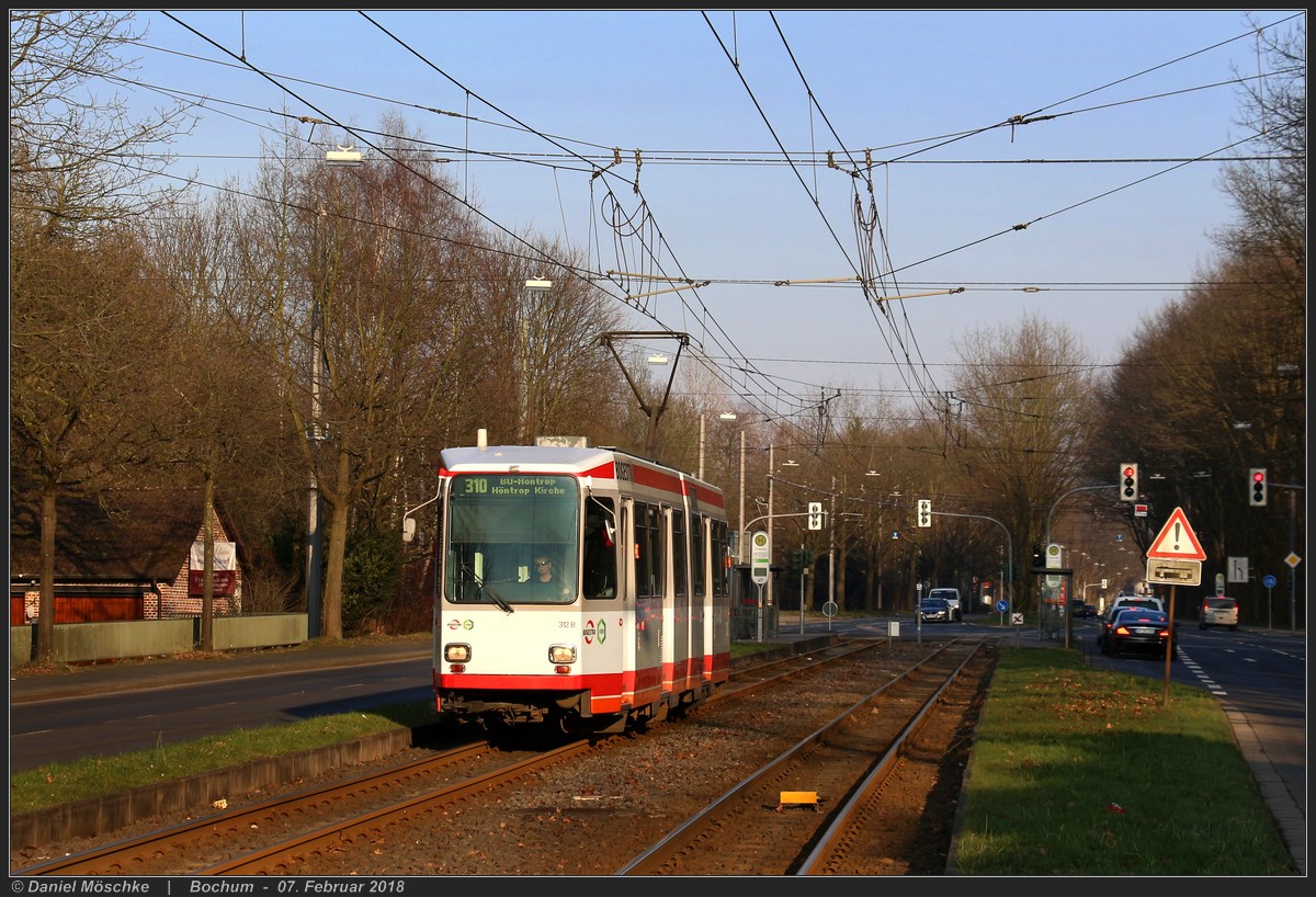 Bochum – Gelsenkirchen, Duewag M6S № 312 Bochum – Gelsenkirchen, Duewag M6S № 312