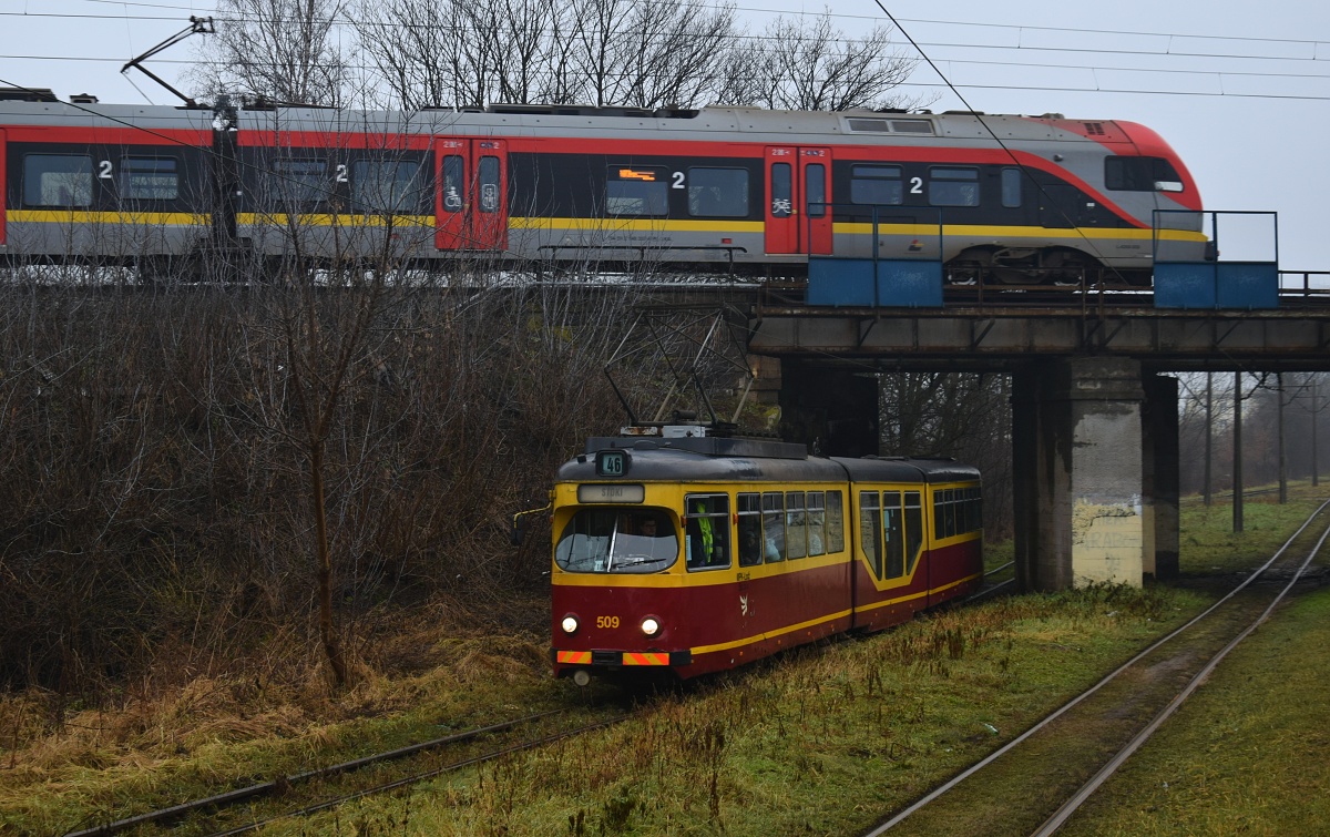 Лодзь, Duewag GT8NF № 509; Лодзь — Пригородные трамваи — Згеж
