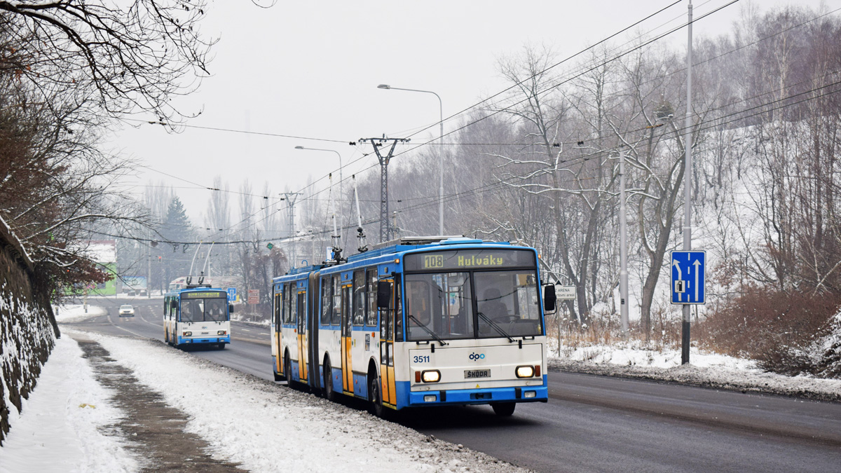Острава, Škoda 15TrM № 3511; Острава — 10.2.2018 — (Прощальная) поездка с троллейбусами 14TrM 3261 и 15TrM 3511