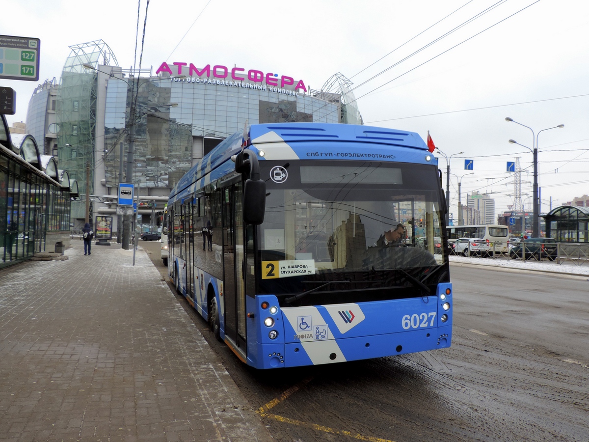 Sankt Peterburgas, Trolza-5265.08 “Megapolis” nr. 6027 Sankt Peterburgas, Trolza-5265.08 “Megapolis” nr. 6027