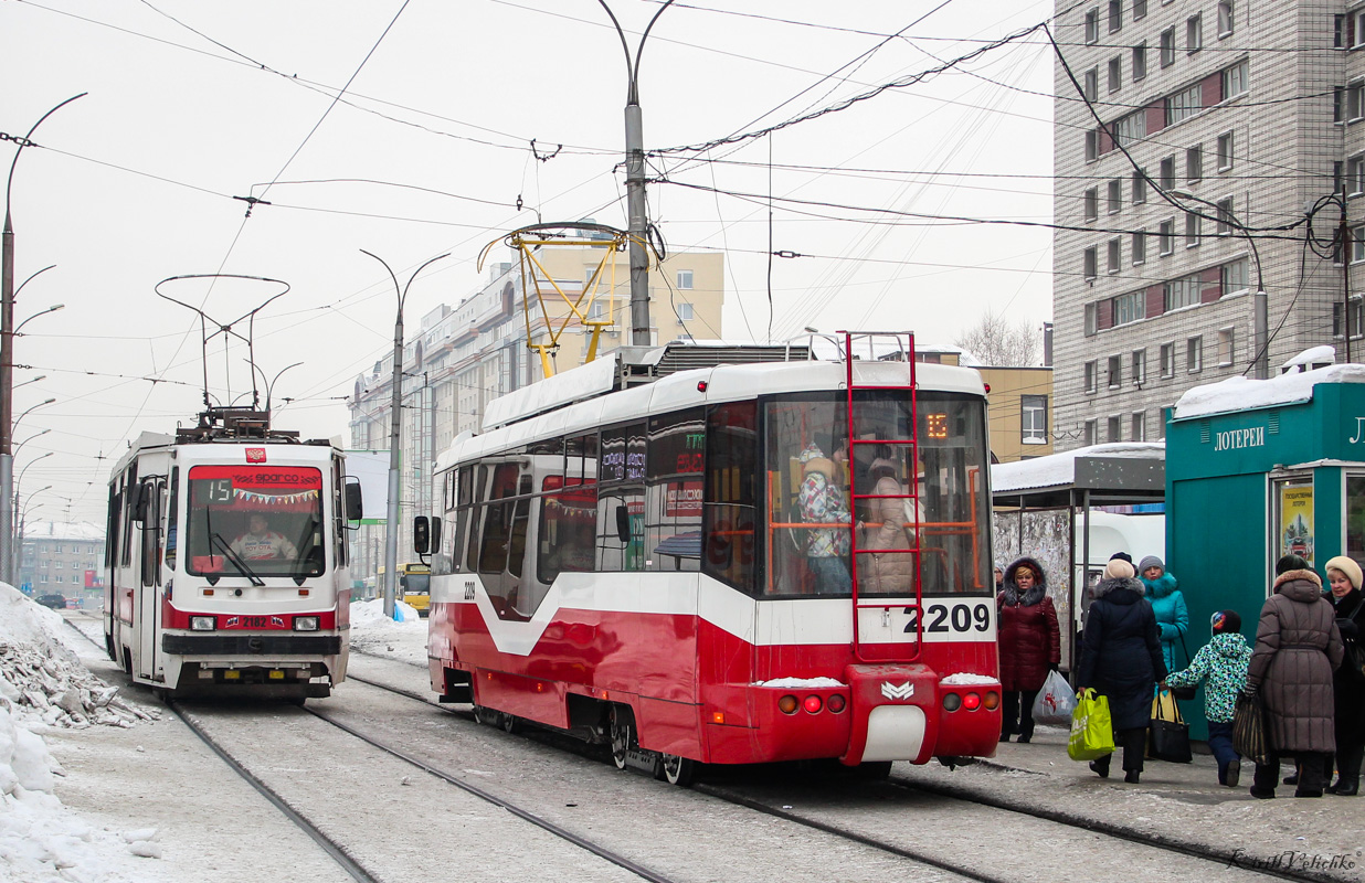 Новосибирск, 71-134К (ЛМ-99КЭ) № 2182; Новосибирск, БКМ 62103 № 2209