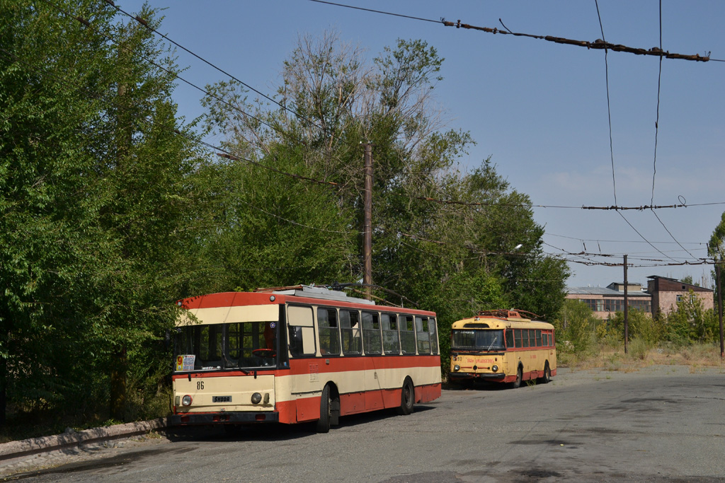 Ереван, Škoda 14Tr02/6 № 86; Ереван, Škoda 9Tr № 90