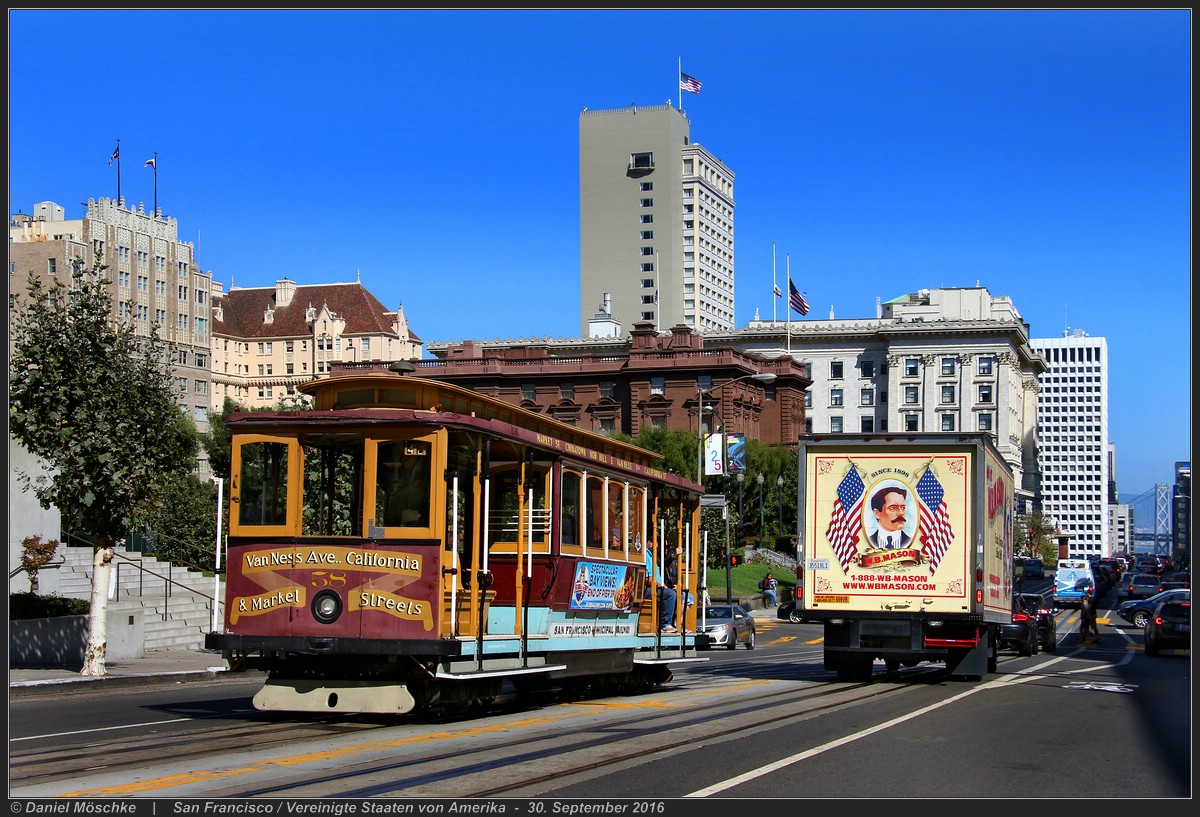 Сан-Франциско, область залива, California cable car № 58