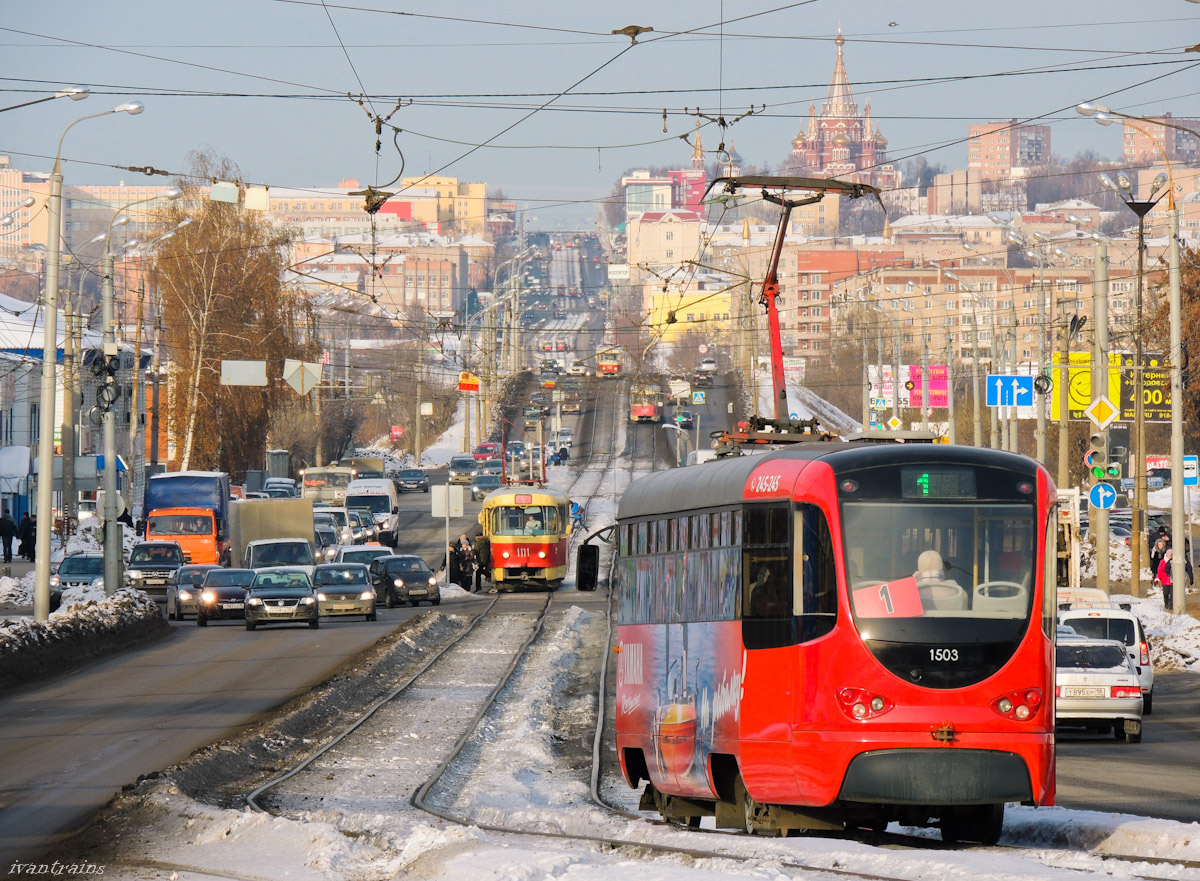 Ижевск, Tatra T3K «Иж» № 1503; Ижевск — Линии электротранспорта