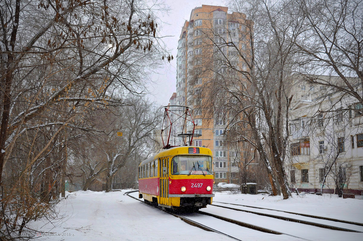Волгоград, Tatra T3SU (двухдверная) № 2497
