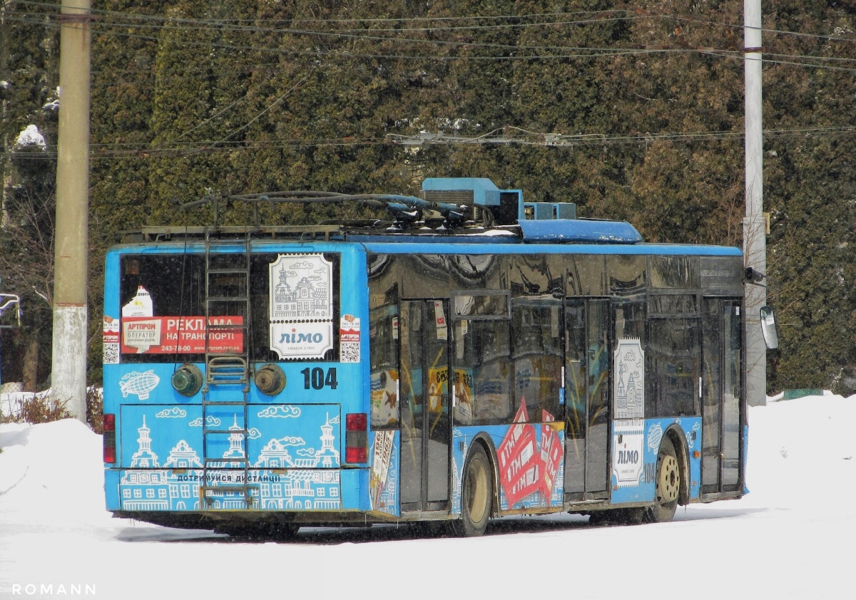 Львов, ЛАЗ E183D1 № 104