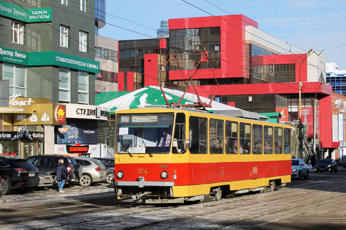 Yekaterinburg, Tatra T6B5SU # 374