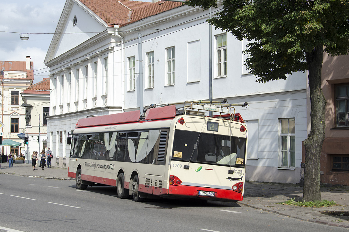 Вильнюс, Solaris Trollino II 15 AC № 1709; Вильнюс — Проишествия, ДТП, поломки