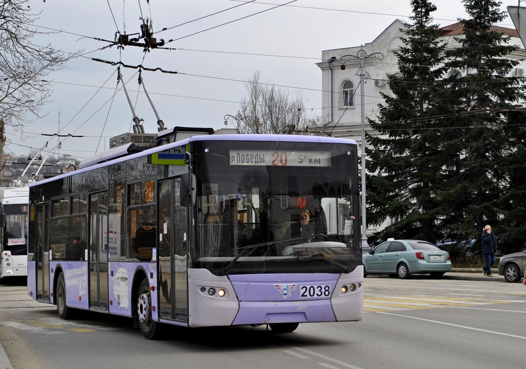 Севастополь, ЛАЗ E183A1 № 2038