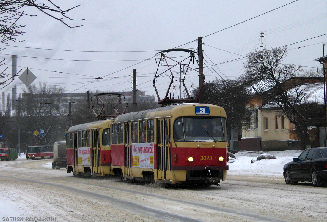 Харьков, Tatra T3SU № 3023