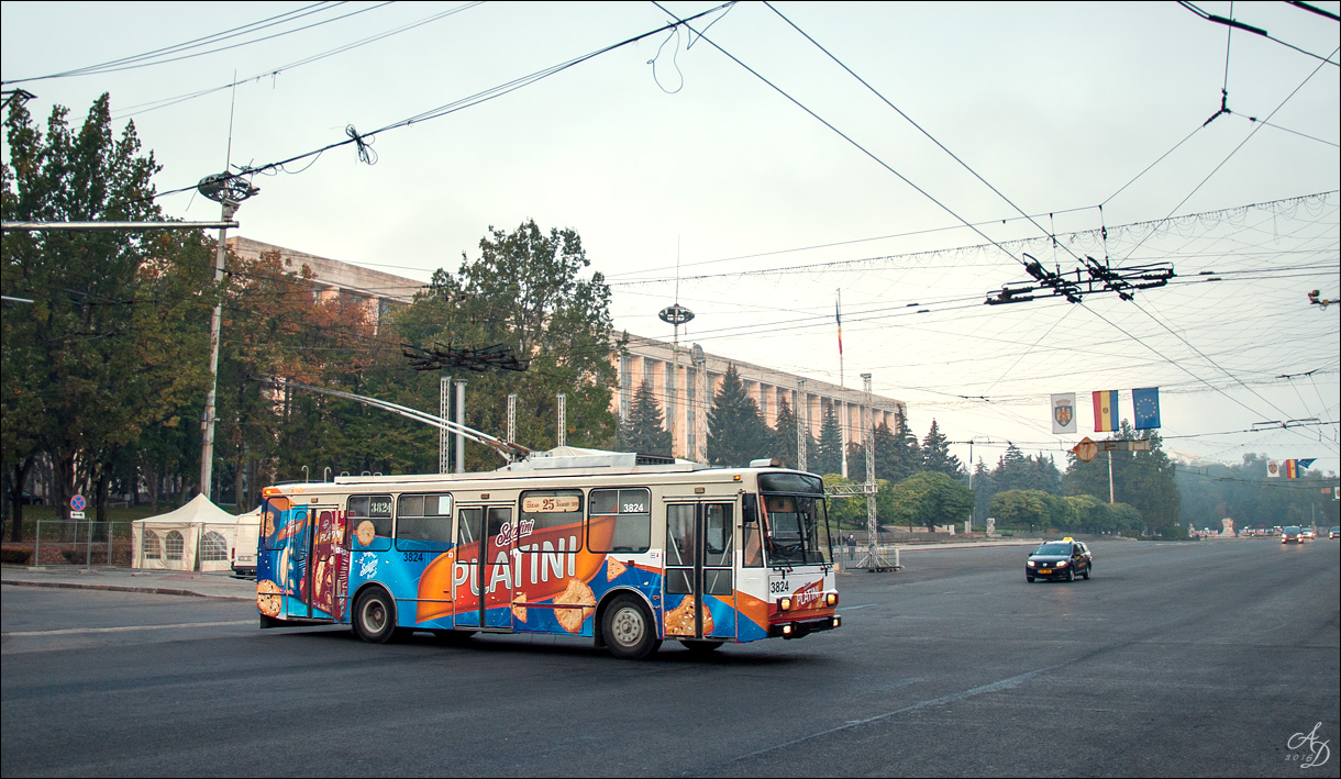 Кишинёв, Škoda 14TrDT/6M № 3824