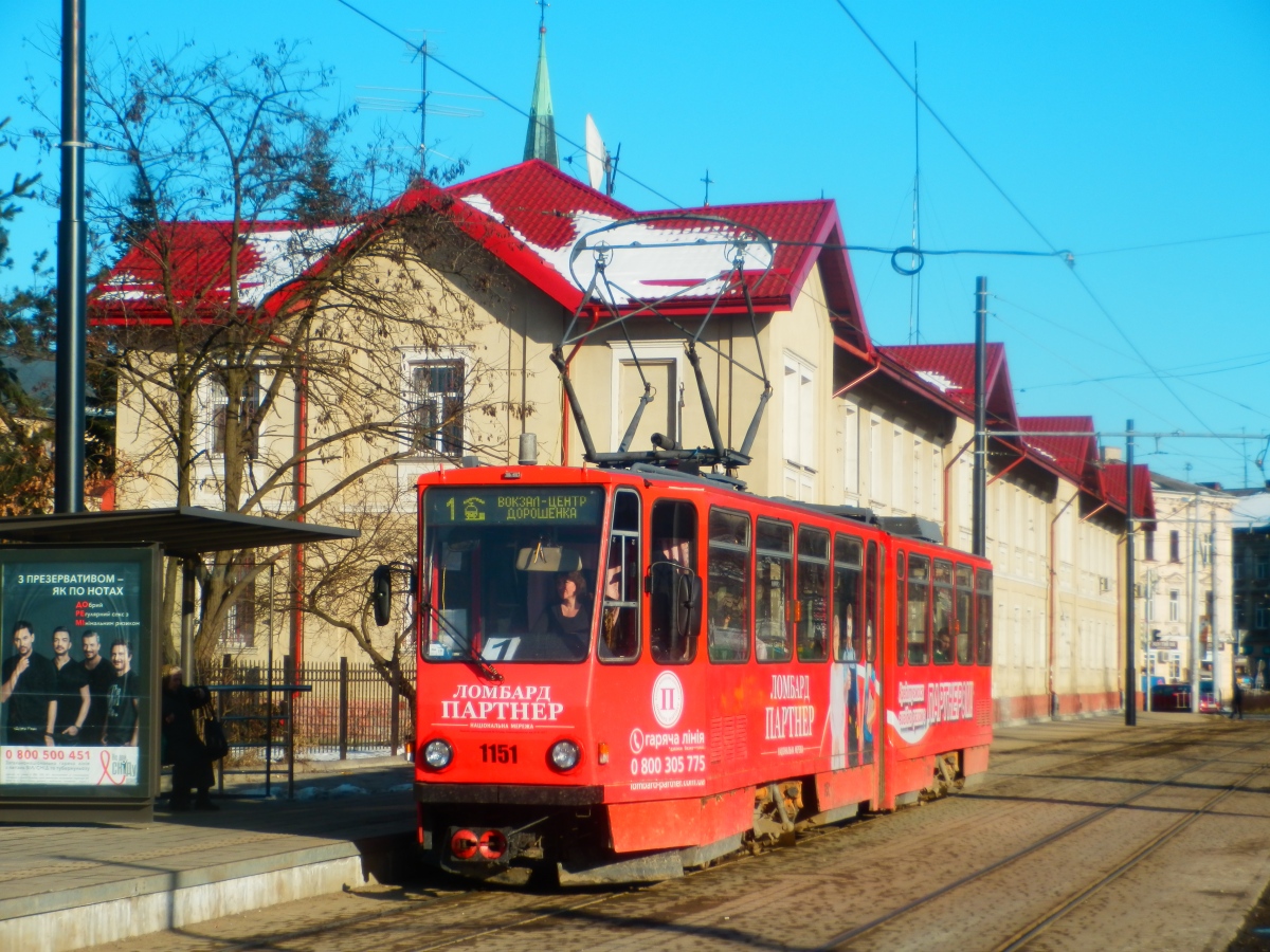 Львов, Tatra KT4D № 1151