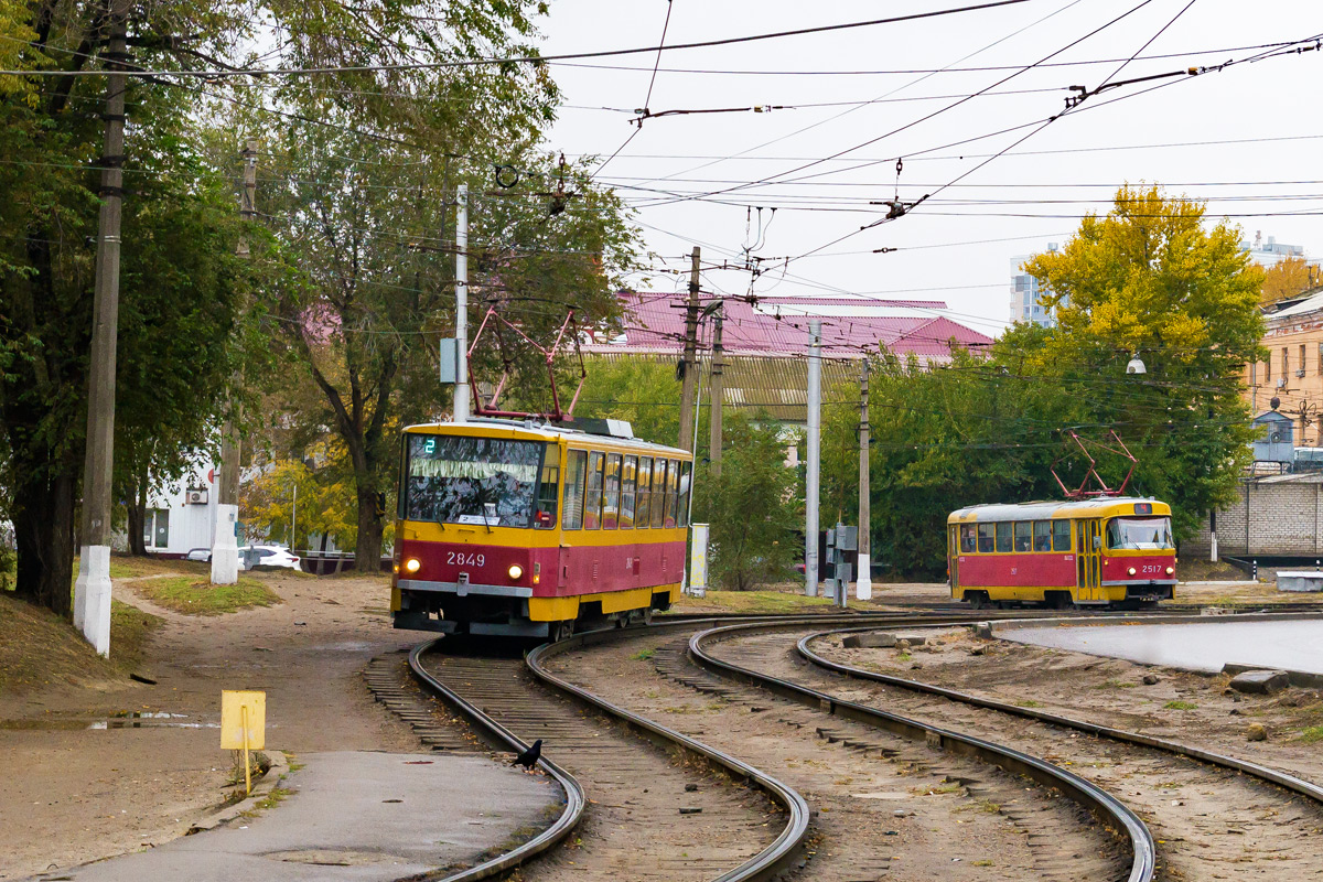 Volgograd, Tatra T6B5SU # 2849; Volgograd, Tatra T3SU (2-door) # 2517
